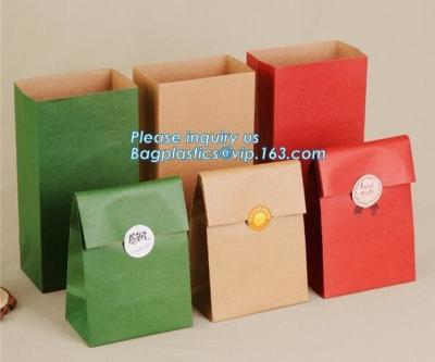 China Flat Paper Handle Customized Design Shopping Gift Printed Kraft Paper Bag,ECO Friendly Bread Paper Bag/Snack Food Packag for sale