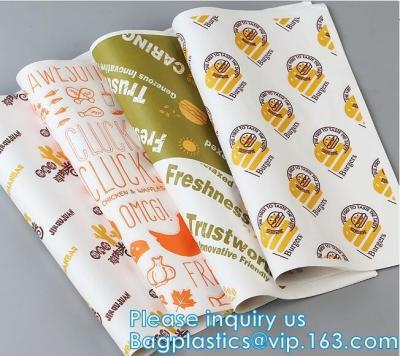 China New Waterproof Craft Color Print Gift Wrap A4 Fast Food Sandwich Products Wrapping Kraft Paper, for sale