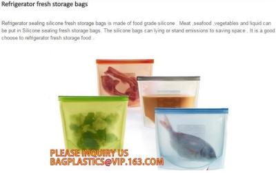 China 1500ML Silicone Fresh Sealing Leakproof Food Storage Bag Multipurpose Fresh Silicone Liquid Bag,Reusable Vacuum Food Bag for sale