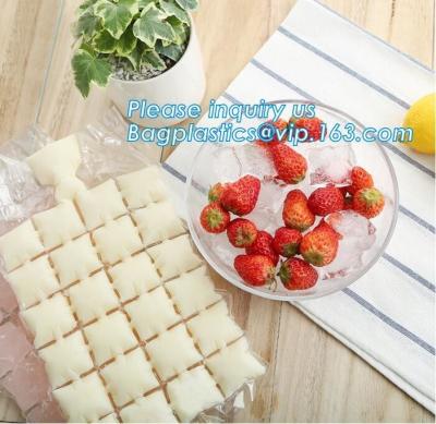 China Disposable Ice Cube Tray Mold Water Injection Cocktail Makes Ice bag, self-sealing plastic disposable wine beer cooler f for sale