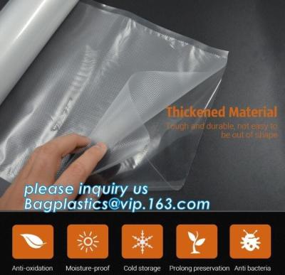 China Embossing Resealable Vacuum Food Bags For Household Eco- friendly Texture Vacuum Food Storage Plastic Bag Rolls Moisture for sale