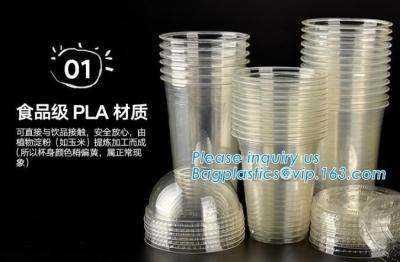 China Disposable compostable wholesale CPLA lids for hot cups,80mm 90mm compostable eco friendly PLA CPLA lids for coffee plas for sale