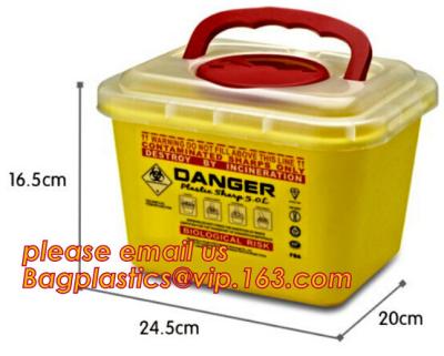 China Medical Plastic Disposable Wall Mounted Un3291 Sharp Container, Disposable sharps container round sharp box medical wast for sale