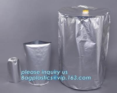 China IBC foil Liner for bulk juice wine, Liquid packaging boxes storage carton ibc alunimium bag, Round Bottom Flexible Drum for sale