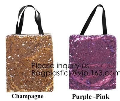 China Fashion Bling Sublimation Strapping Sequin Drawstring Backpack Bag,Glitter Mermaid Flip Sequin Bag Outdoor Shoulder Reversib for sale