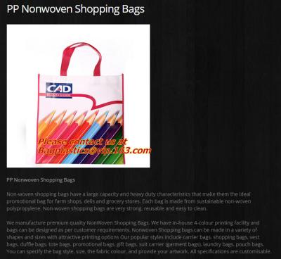 China Custom Logo Printed Foldable Eco Shopping Folding PP Non woven Bag, eco reusable laminated promotional pp non woven bag for sale