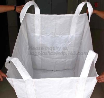 China big bulk bag 1.5 ton pp woven big bulk FIBC bags grain wheat flour super sack,Food grade moisture proof pp woven big bul for sale