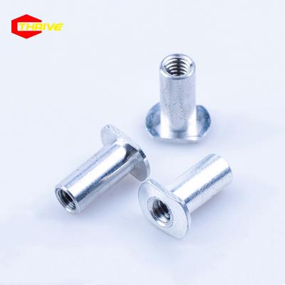 China General Industry Galvanized SUS303/304/306 CNC Aluminum Machining Instrument Parts Internal Blind Hole Stainless Steel Stud Thread Nut for sale