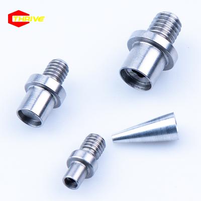 China Straight Aluminum Female Wire In Stainless Steel Connector Rotational Parts for sale