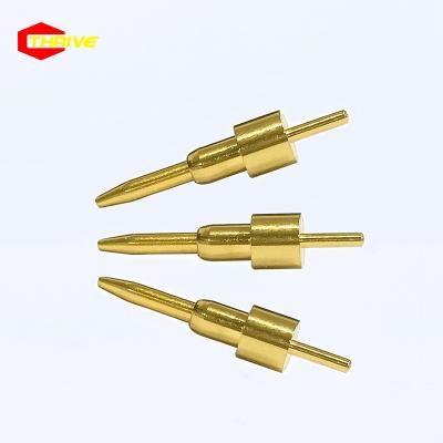 China SMT Gold Plated CNC Parts Male Female Spring Connector Conductive Elastic Telescopic POGO Probe PIN for sale