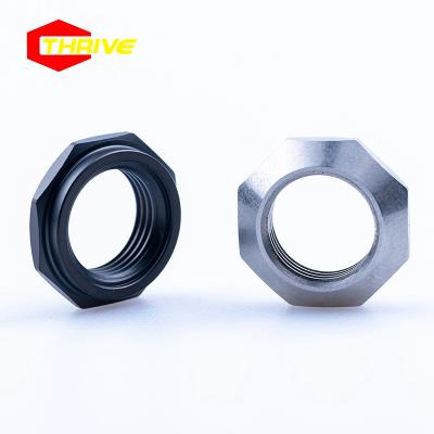 China Industrial Equipment Car Machinery Parts CNC Machining Fine Stainless Steel PVD Internal External Thread Thread Tooth Nut Octagonal Bolts for sale