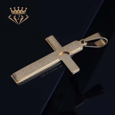 China 2022 Style Environmental Friendly Simple Religious Titanium Stainless Steel Cross Pendant Necklace Jewelry for sale