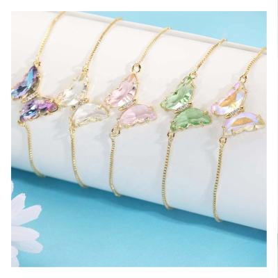 China Factory Outlet CLASSIC High Quality Bracelets In Different Colors Butterfly Chain Bracelet for sale