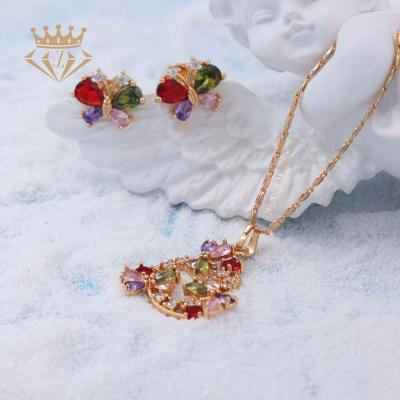 China Hiphop Direct Selling Fashion Necklace Earrings Ladies Butterfly Pendant Jewelry, Jewelry Set Products for sale