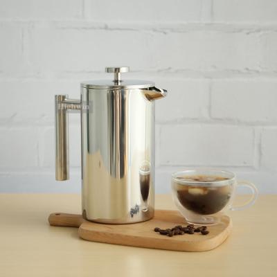 China Viable Glass Portable Frozen Coffee Maker Stainless Steel Mug Modern Design French Press for sale