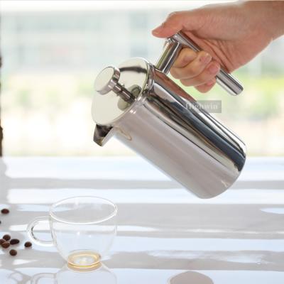 China Coffee Color French Press Maker Stainless Steel Water Bottles Cute Solid Bamboo Tea Viable Metal Water Bottles for sale