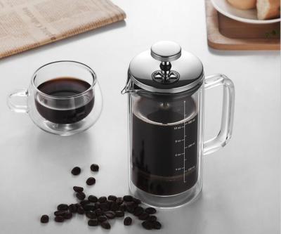 China Viable original factory 304 stainless steel 350ml coffee maker glass french press for sale for sale