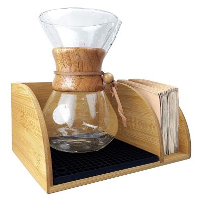 China 4 5 Viable 8 Cup Warmer Chemex Pour Over Coffee Maker Glass Filters for sale