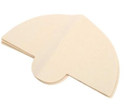 China Stocked 1X4 Unbleached Guangzhou Single 20 Micron 1 Box Cardboard 100 Pcs Density Coffee Packing Filter Paper for sale