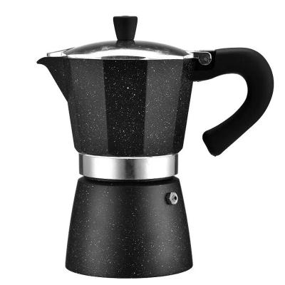 China High Quality Viable Aluminum Pressure Valve Stovetop Induction Milk Frother Set Filter Coffee Espresso Maker Moka Pot for sale