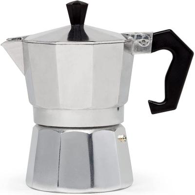 China Cafetera Viable Italian Bialetti Household Coffee Maker 1 Cup Stainless Steel Small Classic Black Electric Espresso Filter Moka Pot for sale