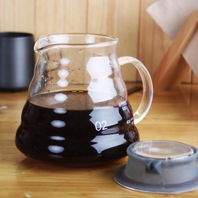 China High Sustainable Cloud Shaped Borosilicate Coffee Pot Hot Sale Heat Thickened Pour Over Glass Coffee Maker for sale