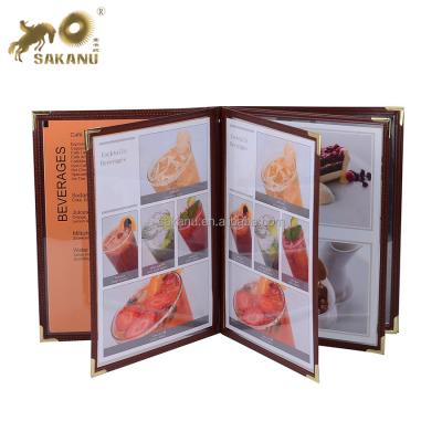 China Eco - Friendly Customize Leather Menu Folder Restaurant Checkout Holder for sale