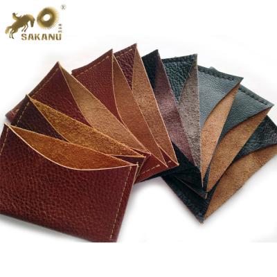 China Retro Business Portable Simple ID Credit Card Genuine Leather Holder for sale