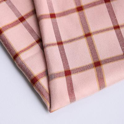 China Small MOQ Workable OEM Yarn Dyed Fabric 100% Rayon Plaid Fabric Dress Fabric for sale