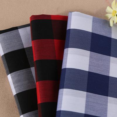 China Big Check Factory Sales Multicolor Stretch Fabric Cotton Nylon Stretch Shirt Fabric Spring And Summer Yarn-dyed Fabric for sale