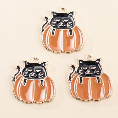 China FASHIONABLE Creative Pendant Accessories Halloween Necklace Bracelet Decoration DIY Handmade Accessories Black Cat Pumpkin Accessories for sale