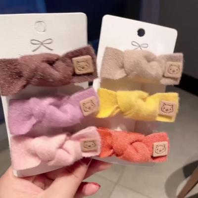 China Japan and Korean style factory new plush autumn and winter cat hair clip knot clip top labeling hairpin hits broken hair clip for sale