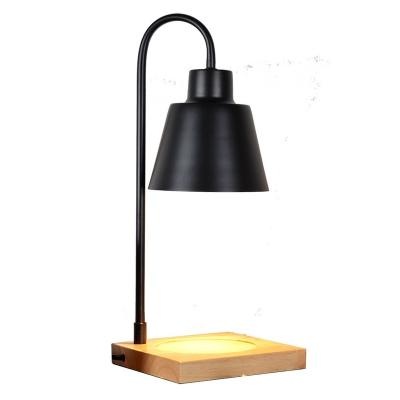 China Iron +Wood Melting Table Warmers Candle Wax Lamp Eco-friendly Modern Wholesale Lamp Eco-friendly Te koop