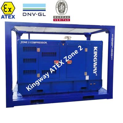 China Sullair ATEX certified Zone 2 Ex-Proof Air Compressor DNV standards lifting frame 186CFM 100 Psi en venta