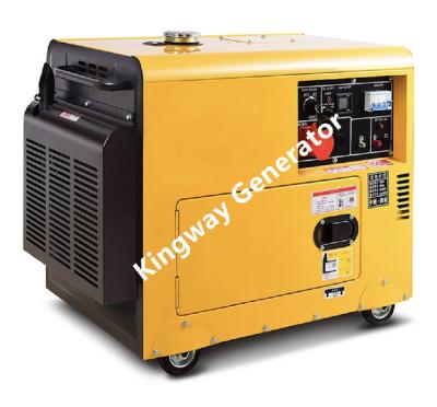 China Mobiele Stille Draagbare Generator, 6KW-Diesel Generator Reservemacht Te koop