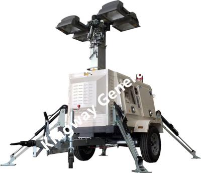 中国 9m Lifting Height Light Tower Kubota Engine For Construction Site 販売のため