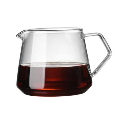 China Sustainable Carafe Coffee Maker Heat Resistant Glass Pour Over Borosilicate Glass Coffee Server 400ml Coffee And Tea Sets 50 Pcs Glass Support for sale