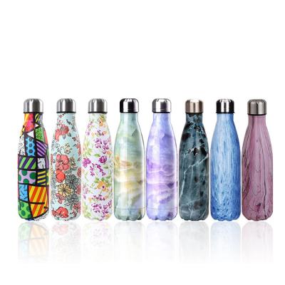 China Double wall vacuum stainless steel water bottle 17oz sports water bottle cola shape travel sustainable insulated thermal flask for sale