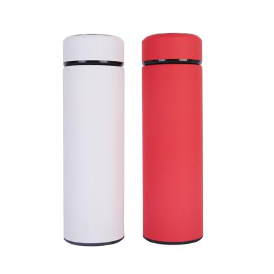 China Sustainable Double Wall Thermos Insulated Stainless Steel Water Bottle Customized Logo Drink Bottle With Filter for sale