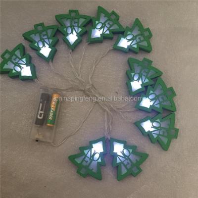 China Festival Decoration Popular Selling Led Tree Battery Wooden Green Lights Led String Lights for sale