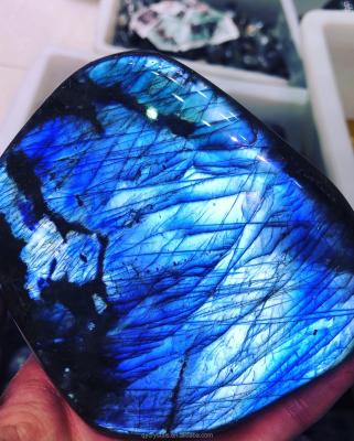 China Wholesale Bulk High Quality Crystal Blue Labradorite China Freeform Quartz Folk Crafts Stones For Home Decoration for sale