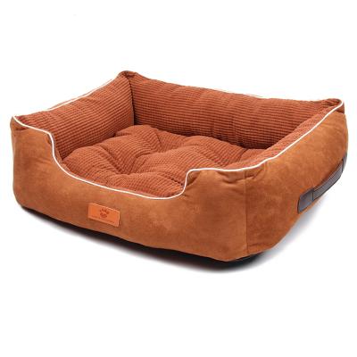 China Removable Cover European Best Selling Canvas Series Compound Dog Bed Eco Friendly Pet Products Round Pet Products Pet Bed for sale