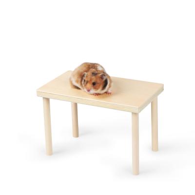 China Waterproof Removable Wooden Hamster Shelter Toys Small Animal Hamster Table for sale