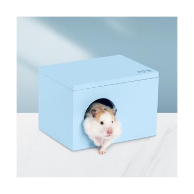 China Hot-selling Portable Hamster House Hamster Nest Fashion Candy Color Wooden Pet Nest for sale