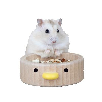 China Small Hamster Animals Feeding Bowl Duck Bowl Feeding Bowl Pet Supplies Wooden Tableware Pet Feeding Bowl for sale