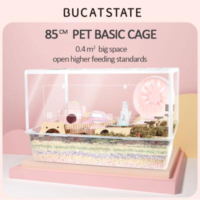 China Breathable Luxury Transparent Acrylic Small Guinea Pig Pet Cage Syrian Hamster House for sale