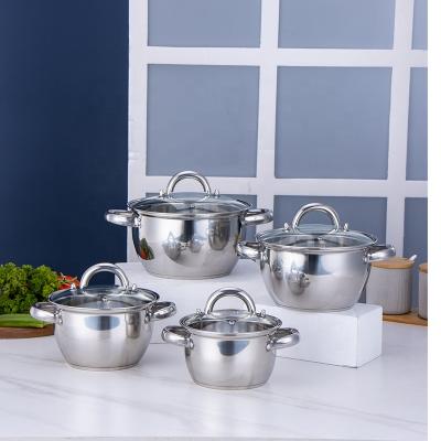 China Viable Pots and Pans Set Pot Marble Kitchenware Kitchenware Kitchenware Sets Kichen Iron Stainless Steel Cookware Sets for sale