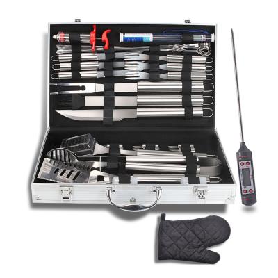 China Easily Cleaned Stainless Steel BBQ Tools Grill Accessories BBQ Set Tool Grill Kit BBQ Grill Outdoor BBQ Tool Kit for sale