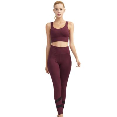 China New Fashion Women's Breathable Yoga Zipper Pockets Leggings Fitness Wear Sets Custom Sports Bra Set for sale