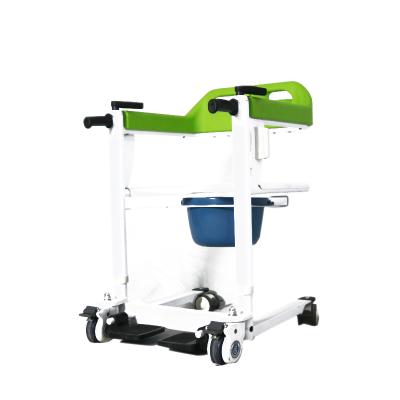 China Transfer Patient To EMSS Toilet Shower Chair Transfer Stretcher Wheelchair Commode Older Patient Price for sale